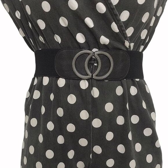 3 Pack Women's Vintage Wide Elastic Belts - Picture 2 of 6